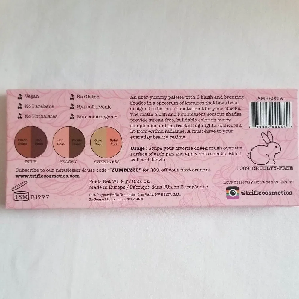 Trifle Cosmetics - Pavlova Palette - Blush & Bronzing Palette